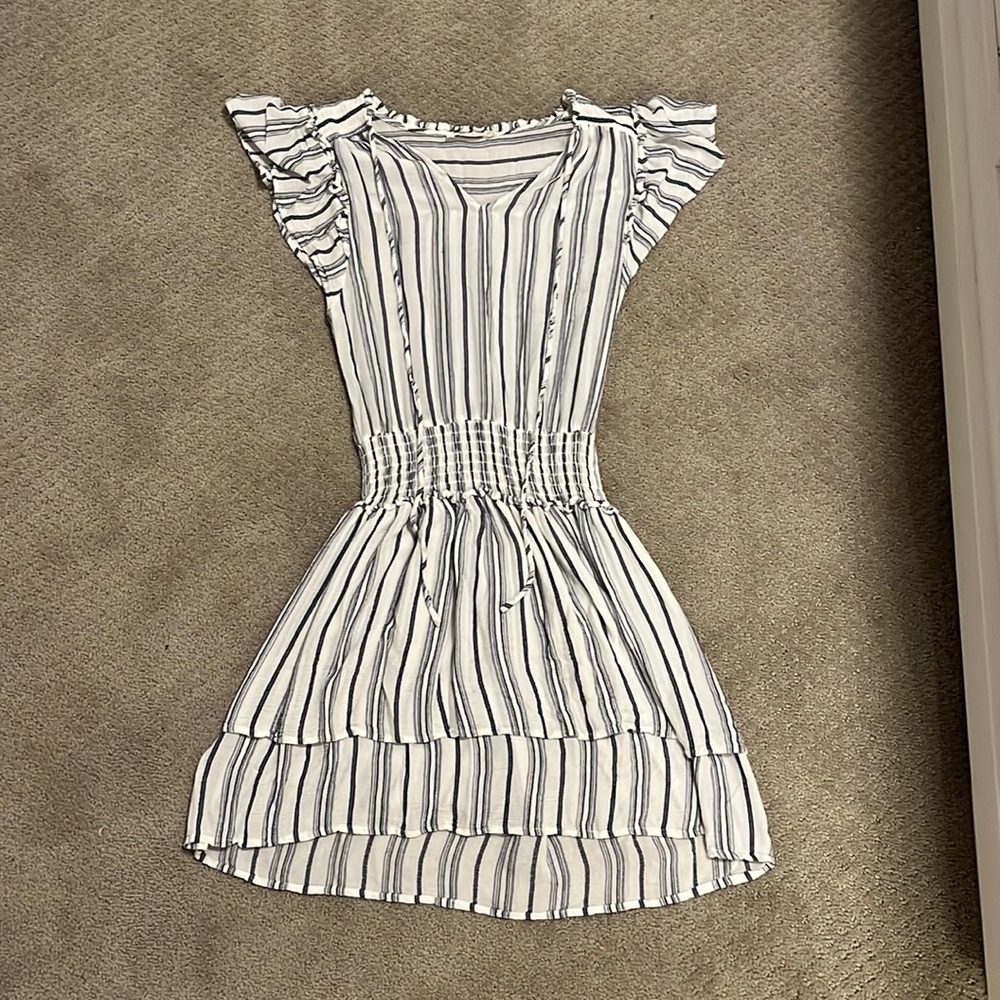 ILLA ILLA Cinched Waist Striped Dress (S)
